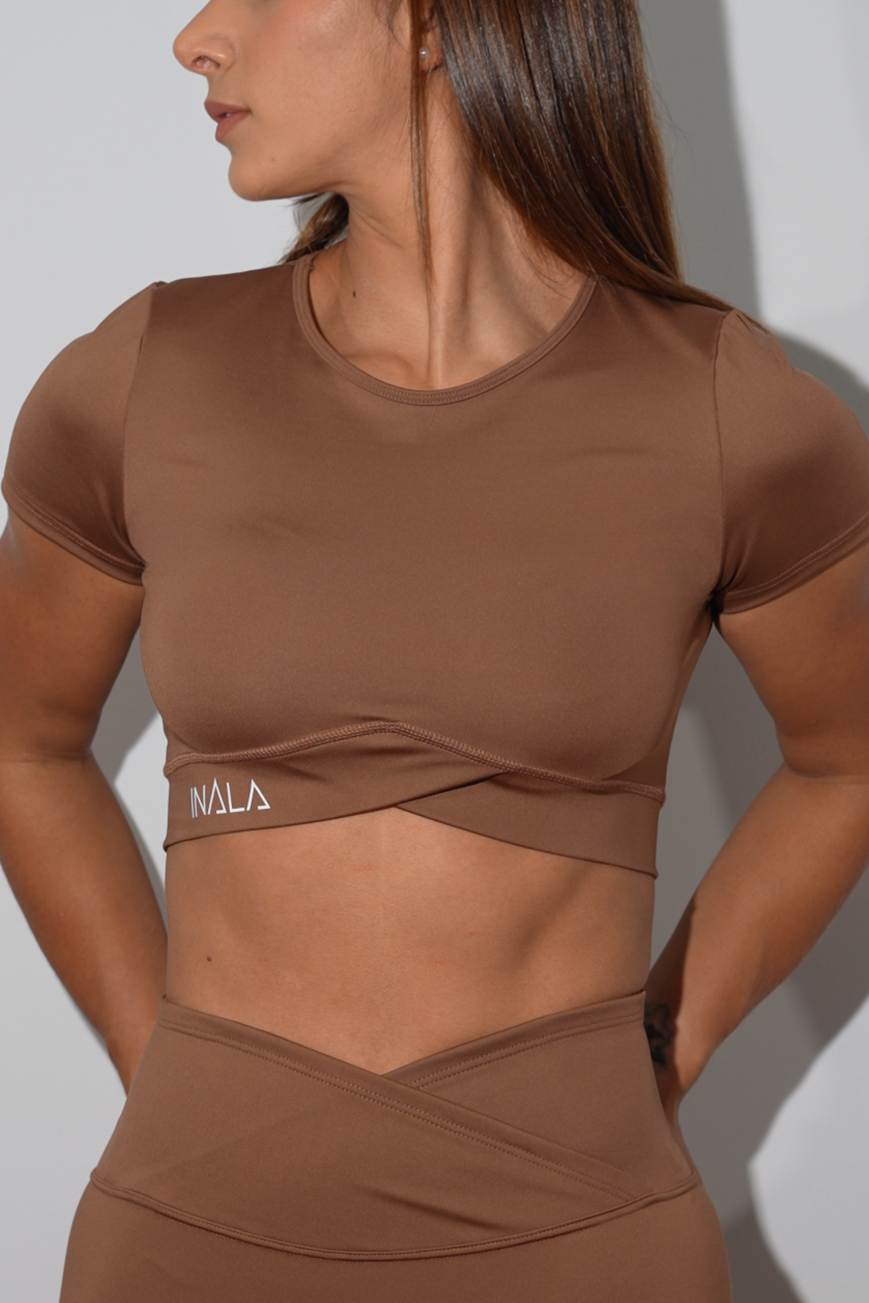 Sculpt Me Crop Top- Espresso