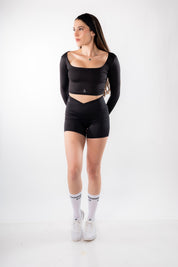 Feeling Powerful Biker Shorts- Black