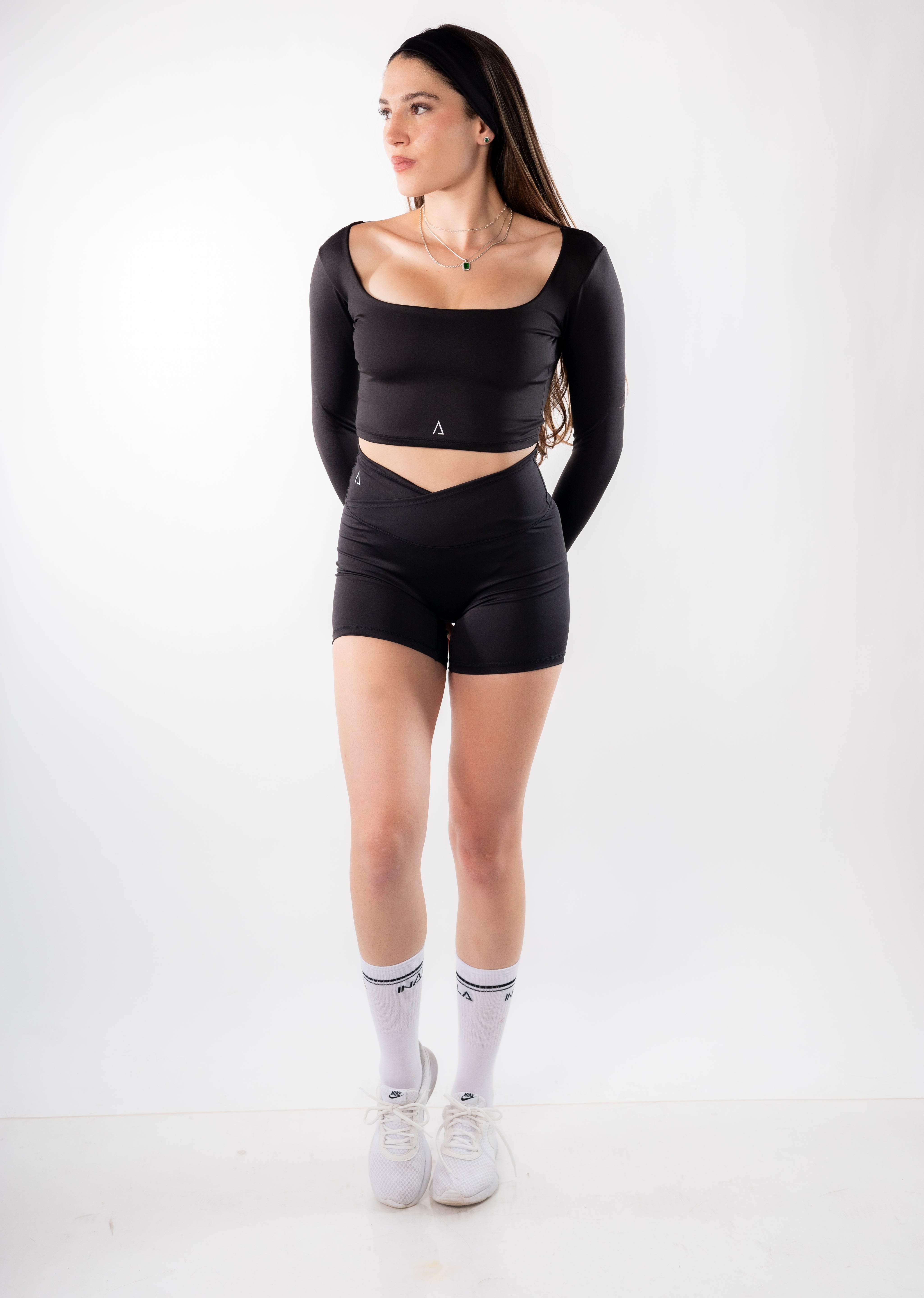 Feeling Powerful Biker Shorts- Black