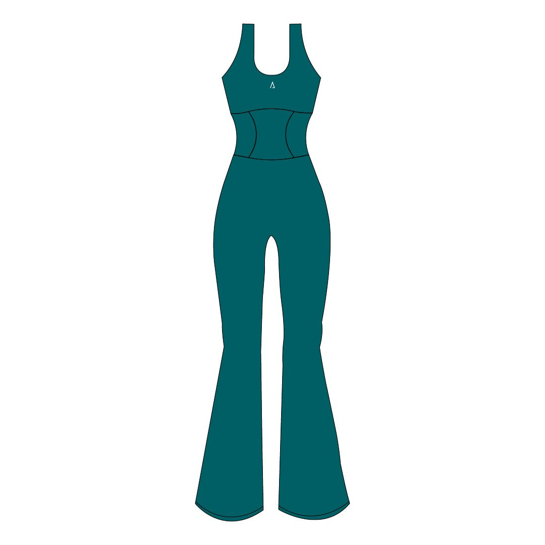 Flare Unitard (Enterizo) - Midnight Green
