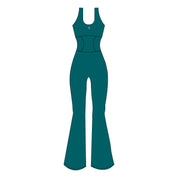 Flare Unitard (Enterizo) - Midnight Green