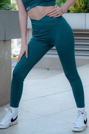 Sculpt Me- Leggings Deportivas-Teal Blue