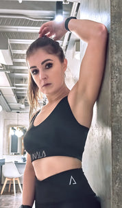 Feeling Powerful -Sports Bra-Black