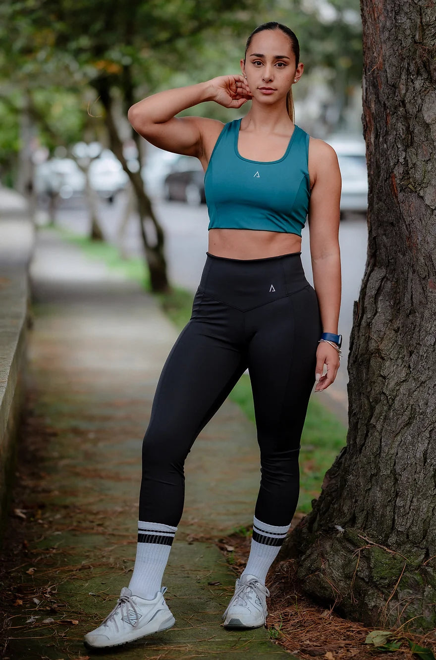 Pocket Leggings de cintura alta-Black