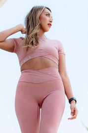 Sculpt Me -Crop Top-Pink