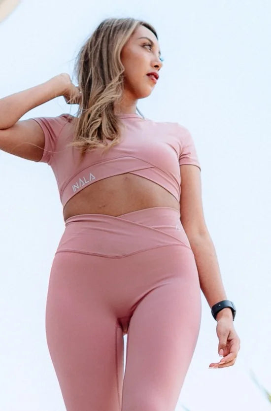 Sculpt Me -Crop Top-Pink