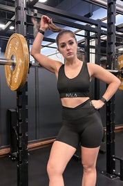 Feeling Powerful Biker Shorts- Black