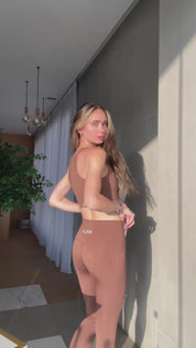 Flow Leggings con bolsillos laterales- Espresso