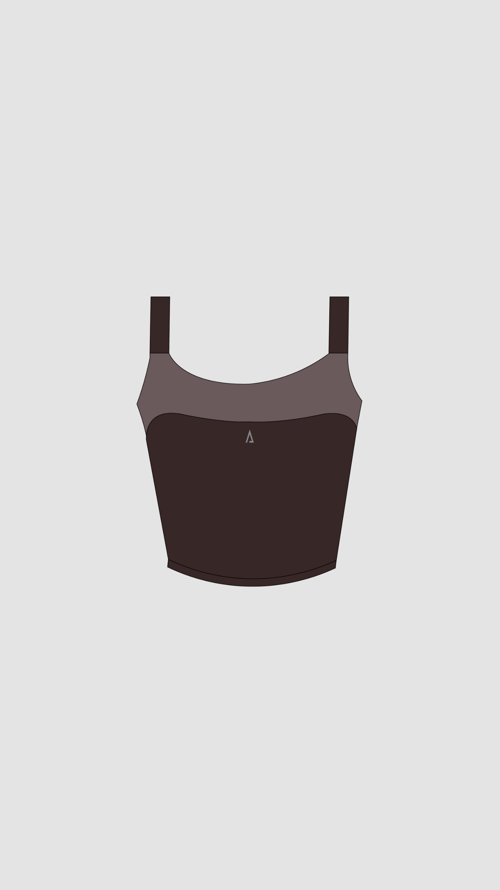 Freedom Contrast Crop Top- Dark Brown