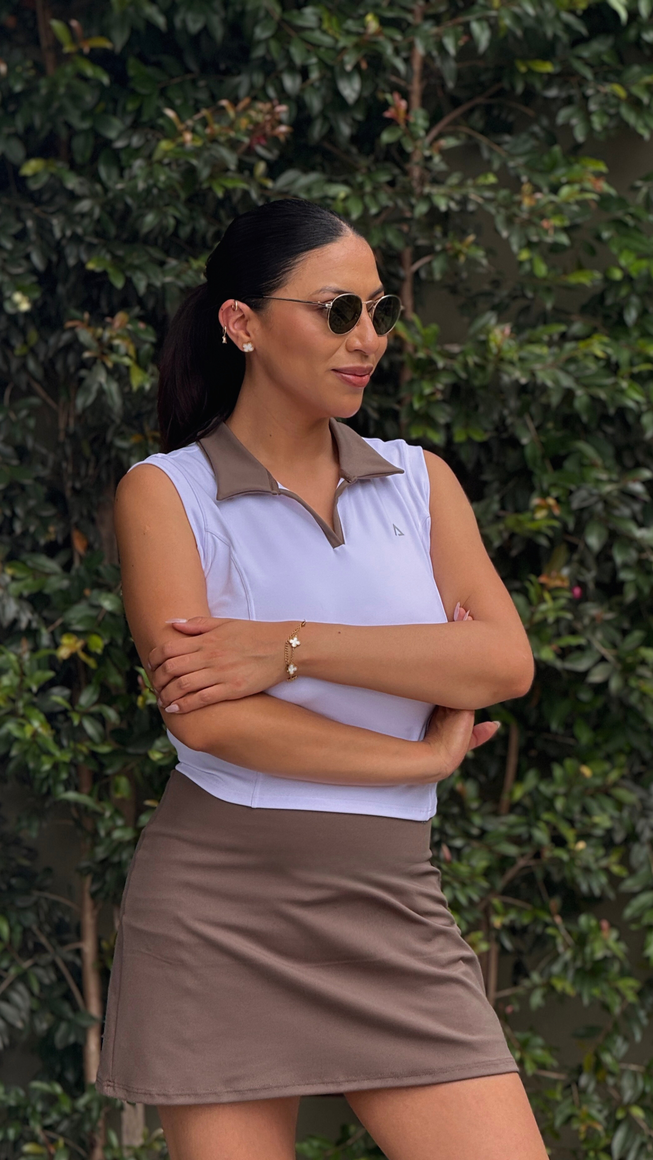 Soft A Skirt (Falda Short) - Deep Taupe