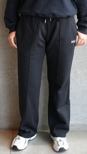 Wide-Leg Sweat Pants (basta ancha)- Black