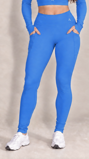 Dynamic Leggings con bolsillos laterales- Electric Blue