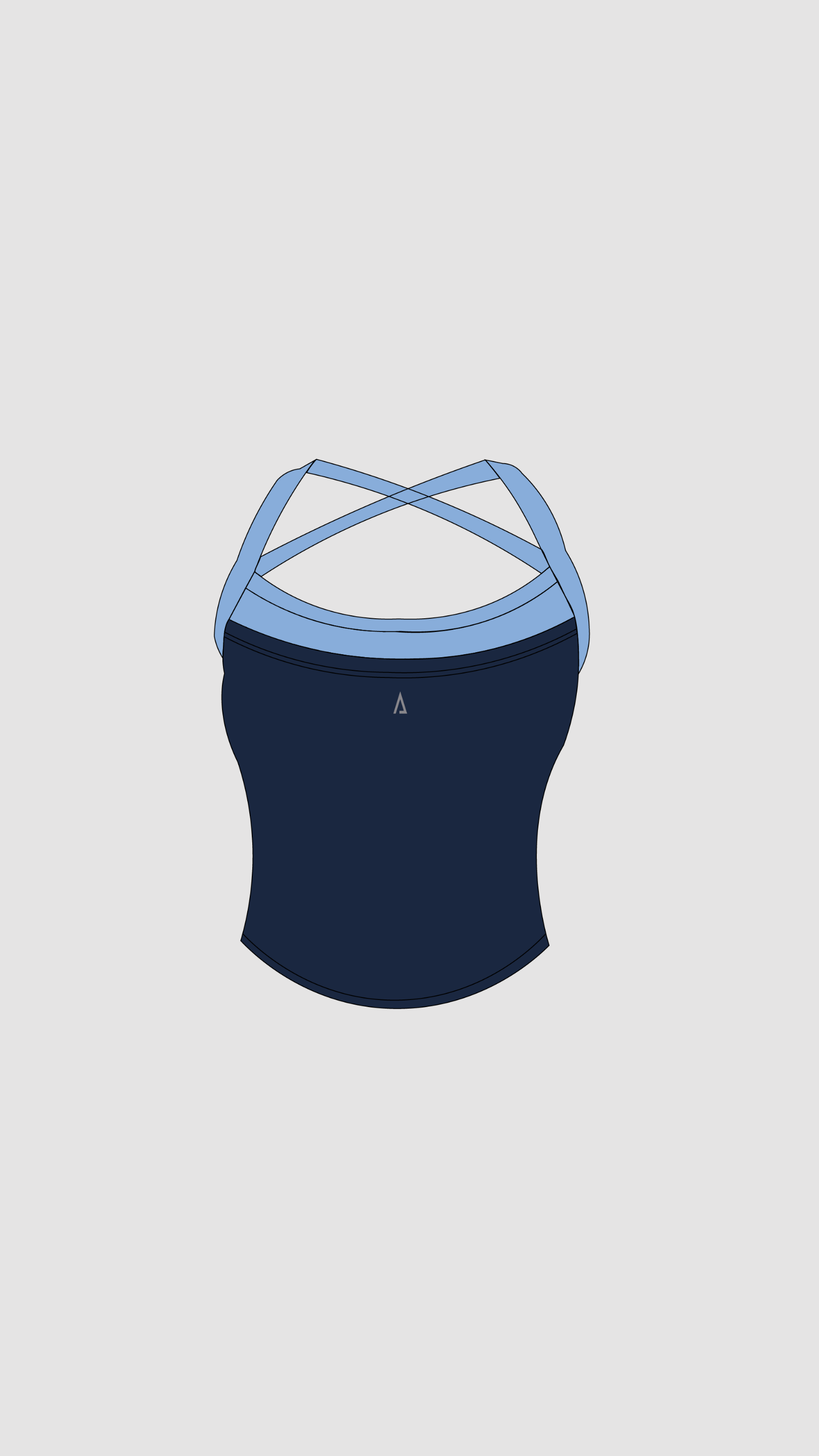 Freedom Contrast Tank- Navy Blue