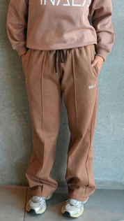 Wide-Leg Sweat Pants (basta ancha)- Cinammon