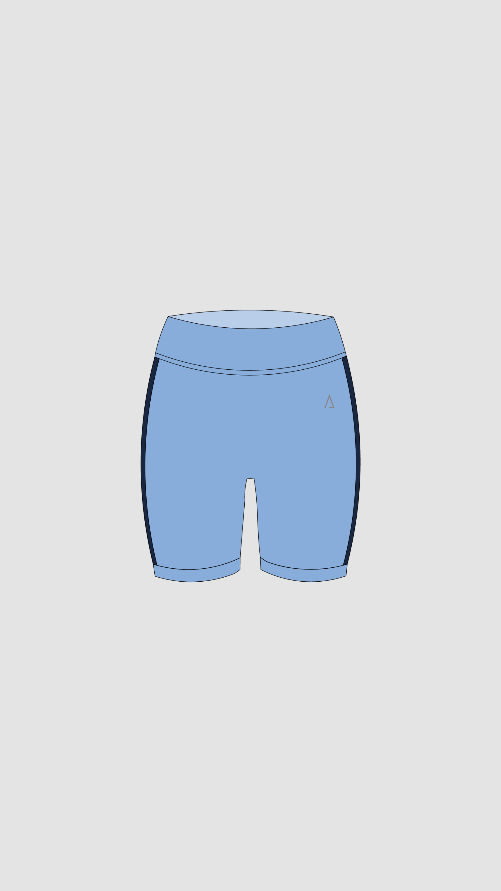 Freedom Contrast Shorts- Baby Blue