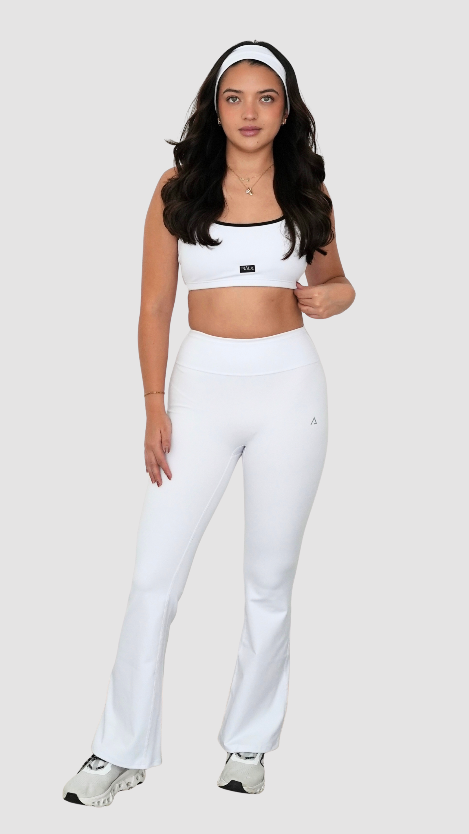 Leggings de basta ancha - White