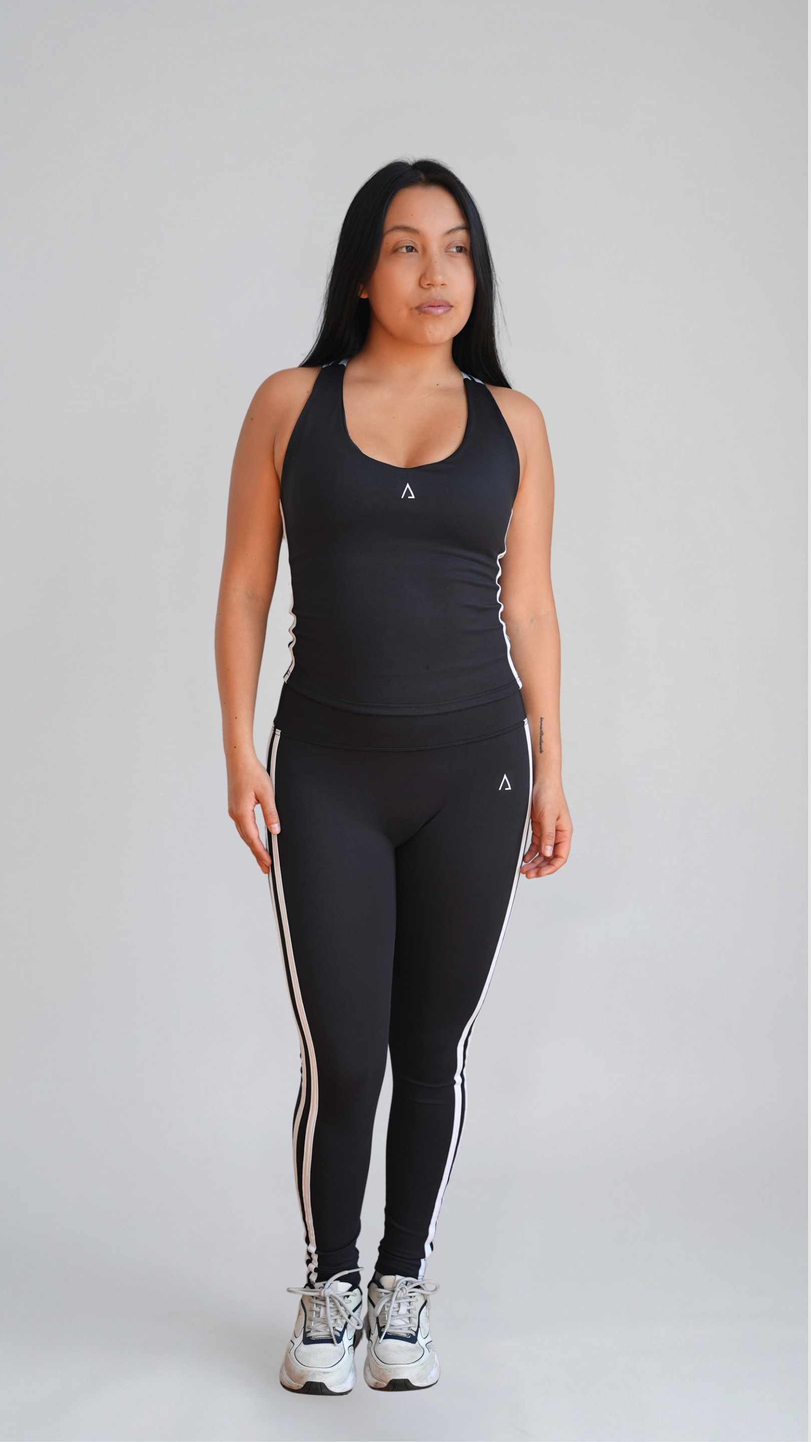 Freedom Duo Stripe Leggings - Black