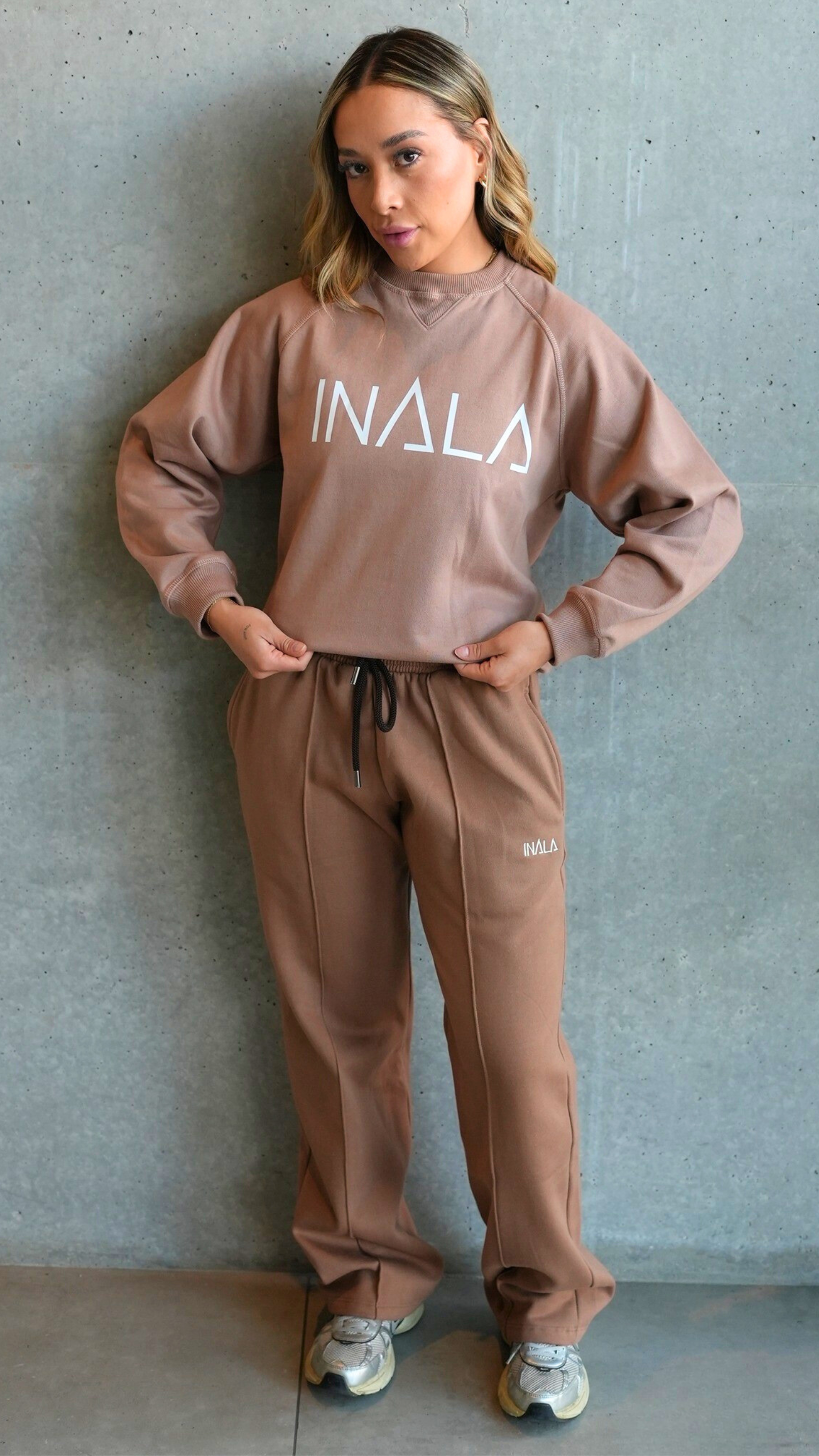 Wide-Leg Sweat Pants (basta ancha)- Cinammon