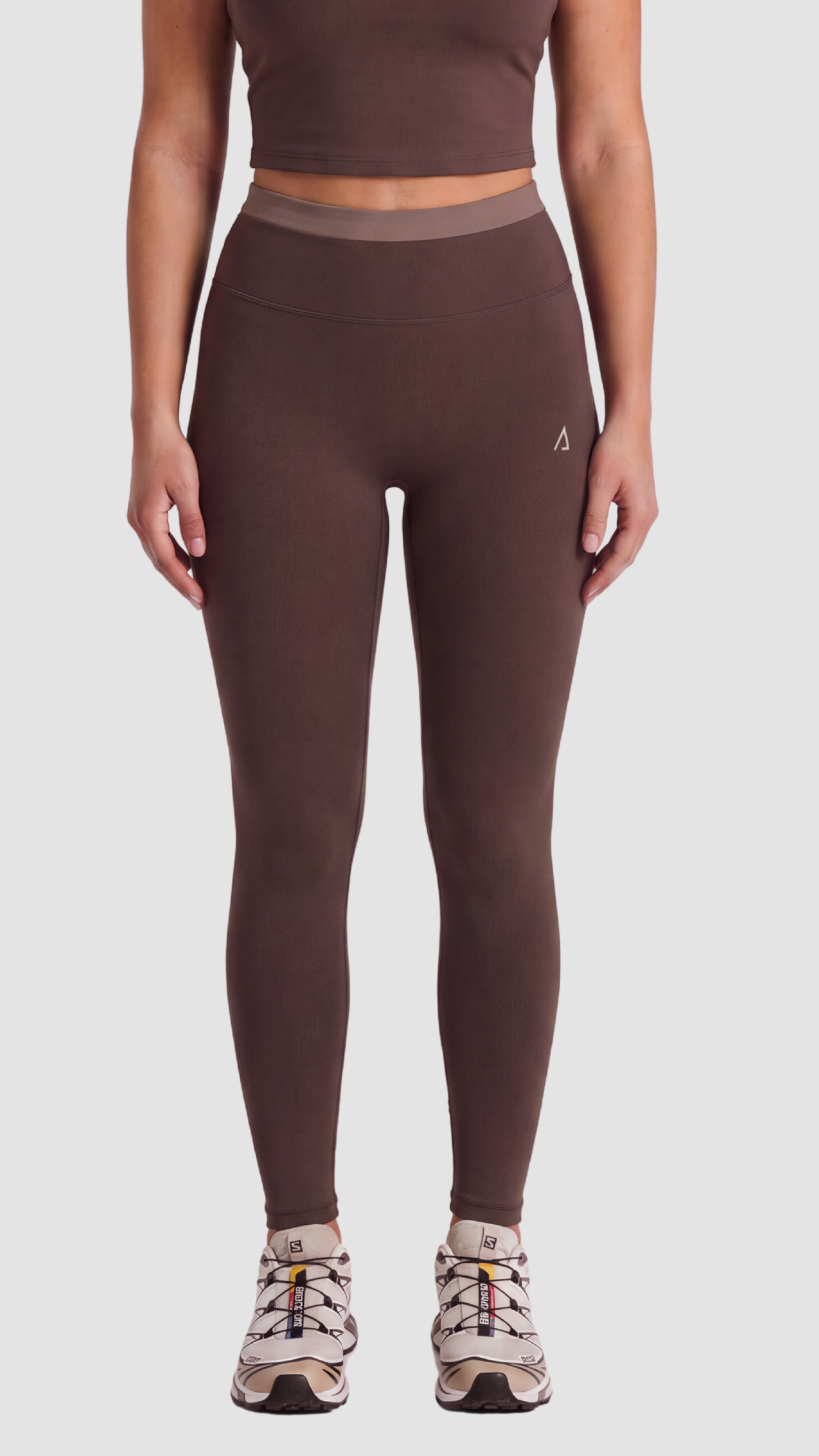 Freedom Contrast Leggings - Dark Brown