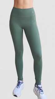 Dynamic Leggings con bolsillos laterales- Botanical Green