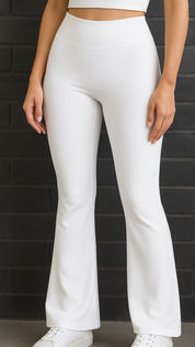 Leggings de basta ancha - White
