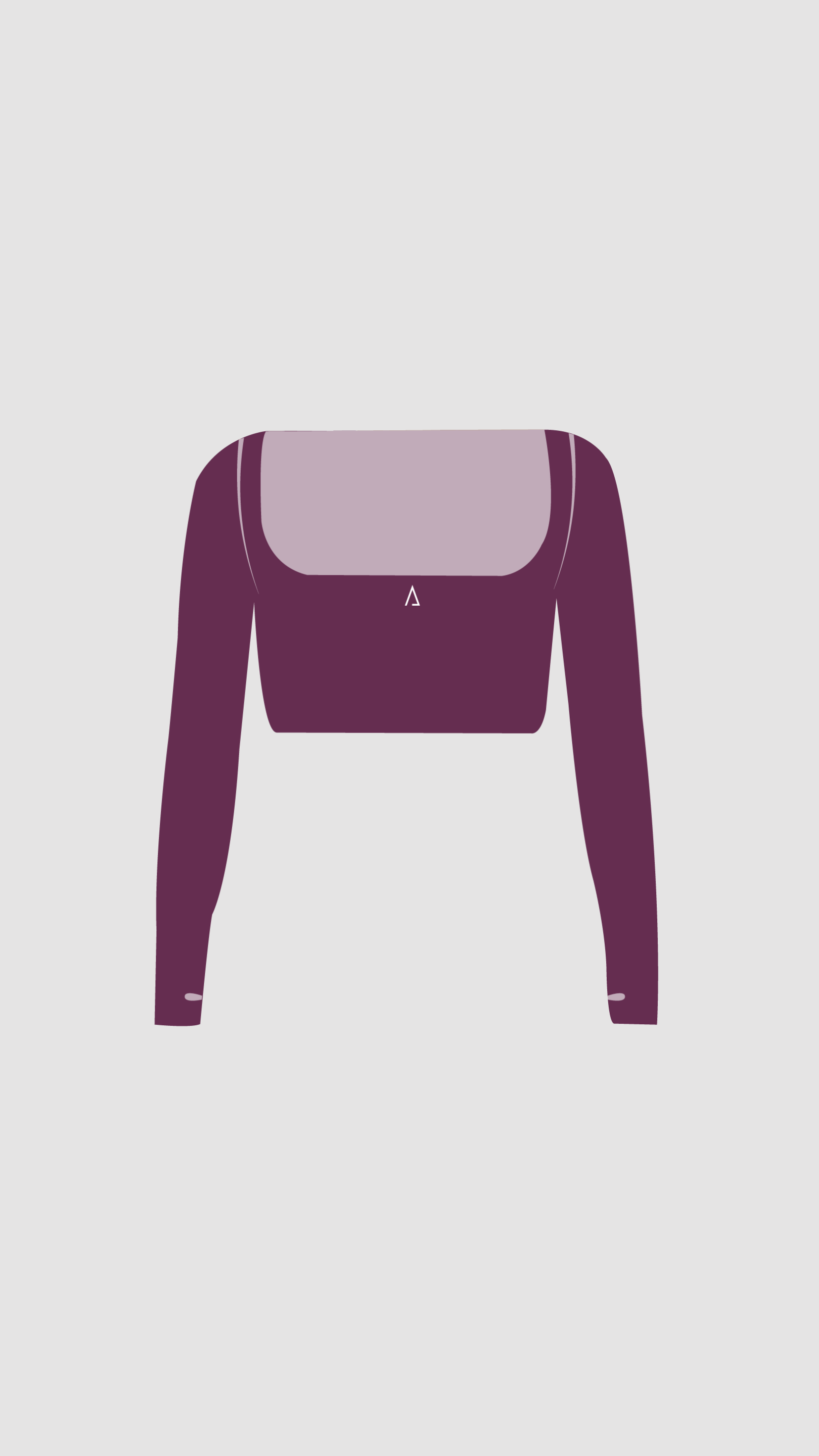 Dynamic Crop Top de manga larga- Wine