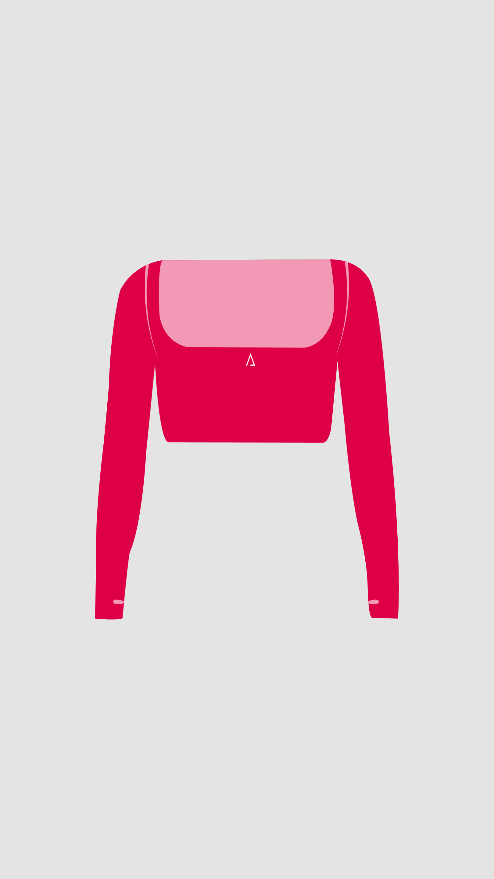 Dynamic Crop Top de manga larga- Bright Scarlet