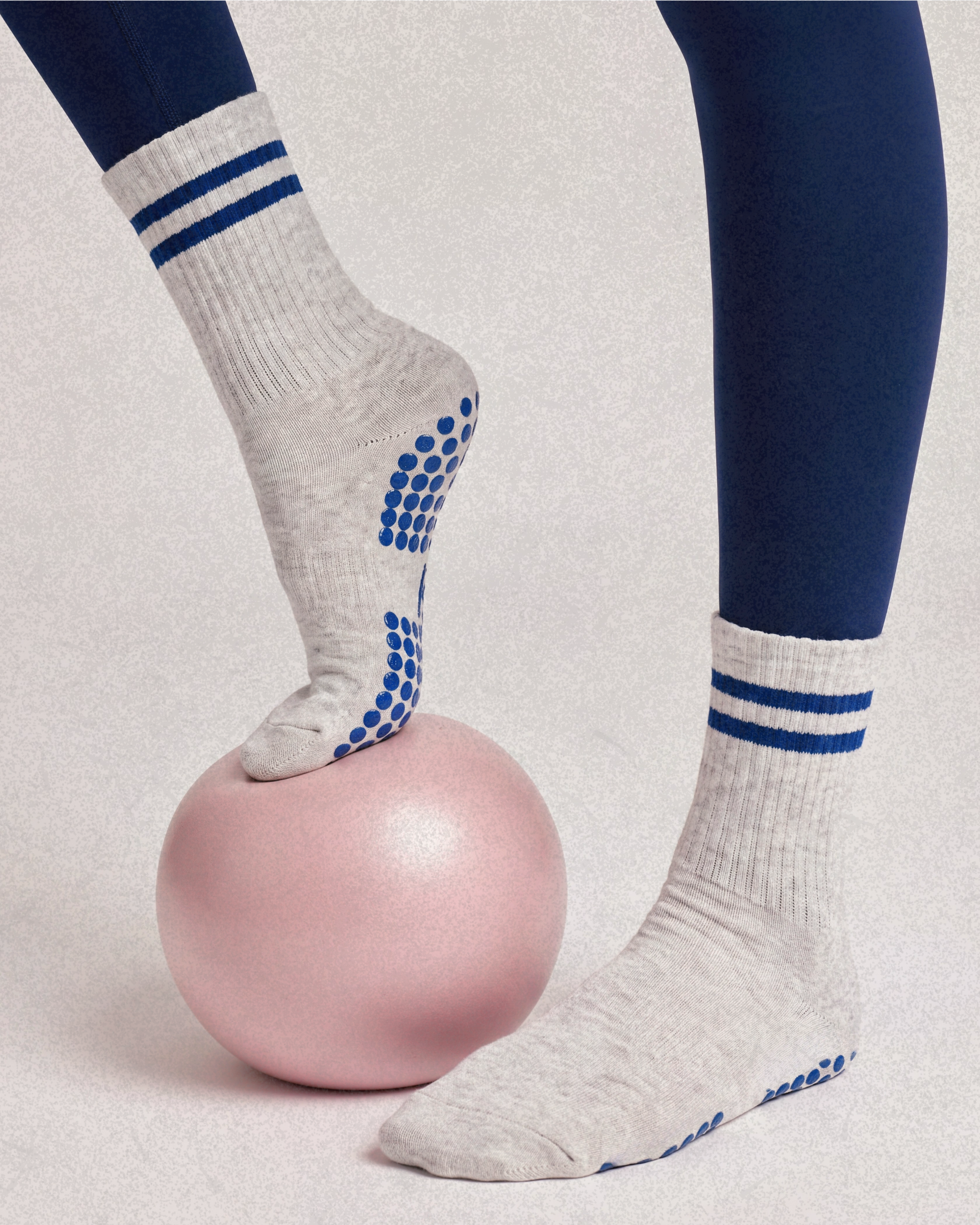 Stripe Grip Socks- Sailor