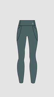 Dynamic Leggings con bolsillos laterales- Botanical Green