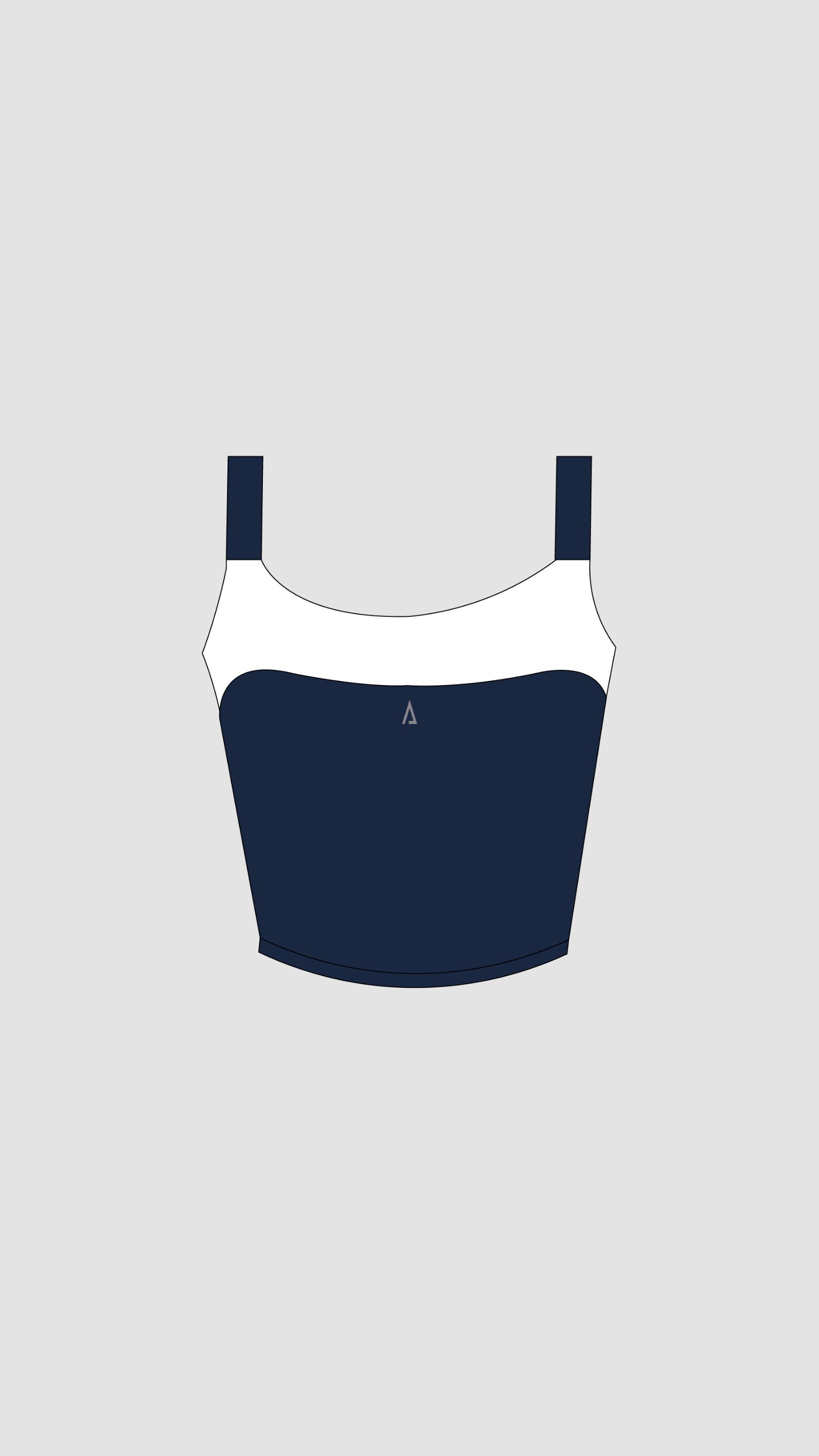 Freedom Contrast Crop Top- Navy Blue