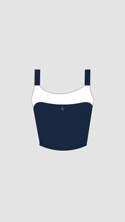 Freedom Contrast Crop Top- Navy Blue