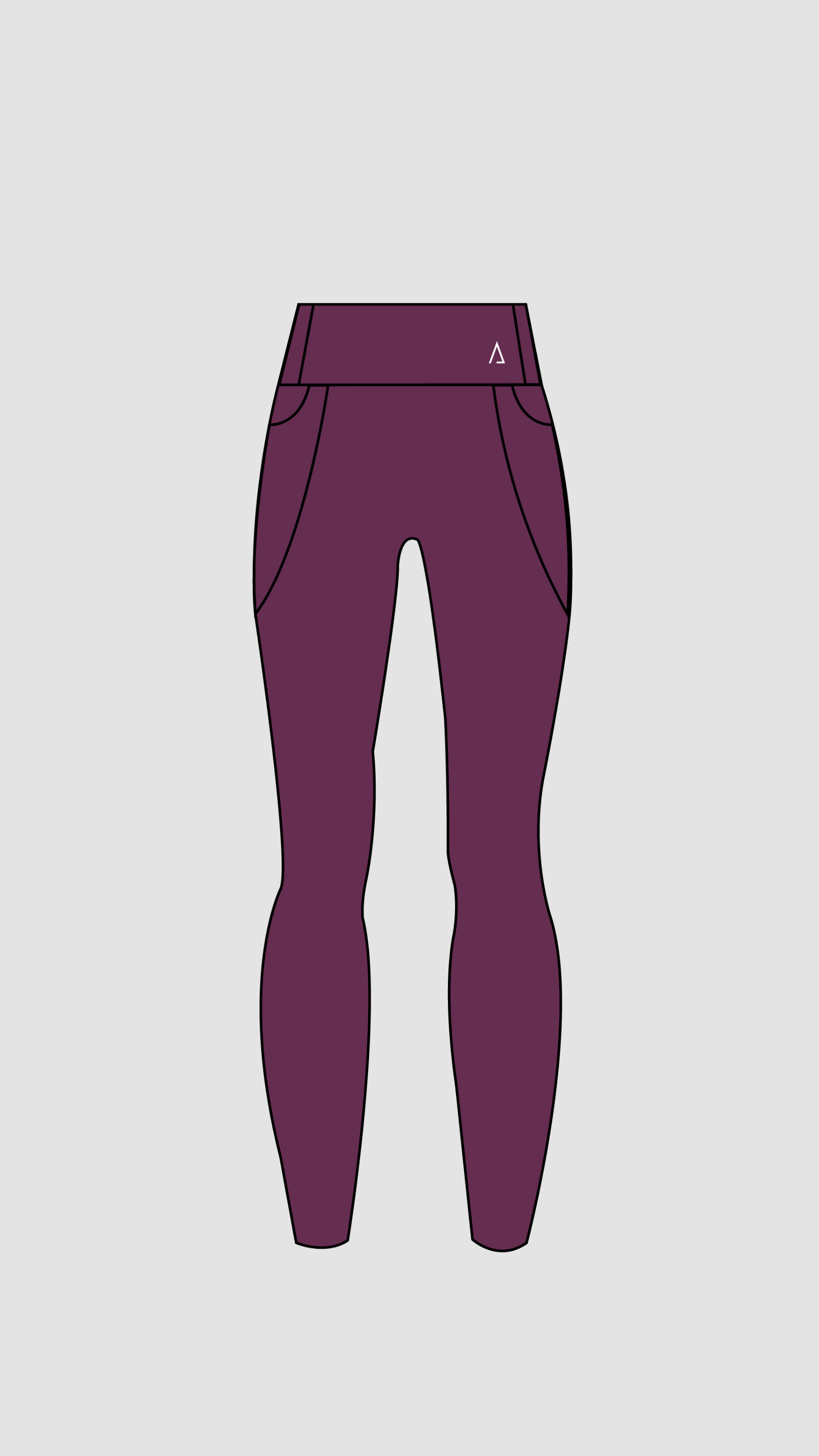 Dynamic Leggings con bolsillos laterales- Wine