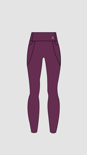Dynamic Leggings con bolsillos laterales- Wine