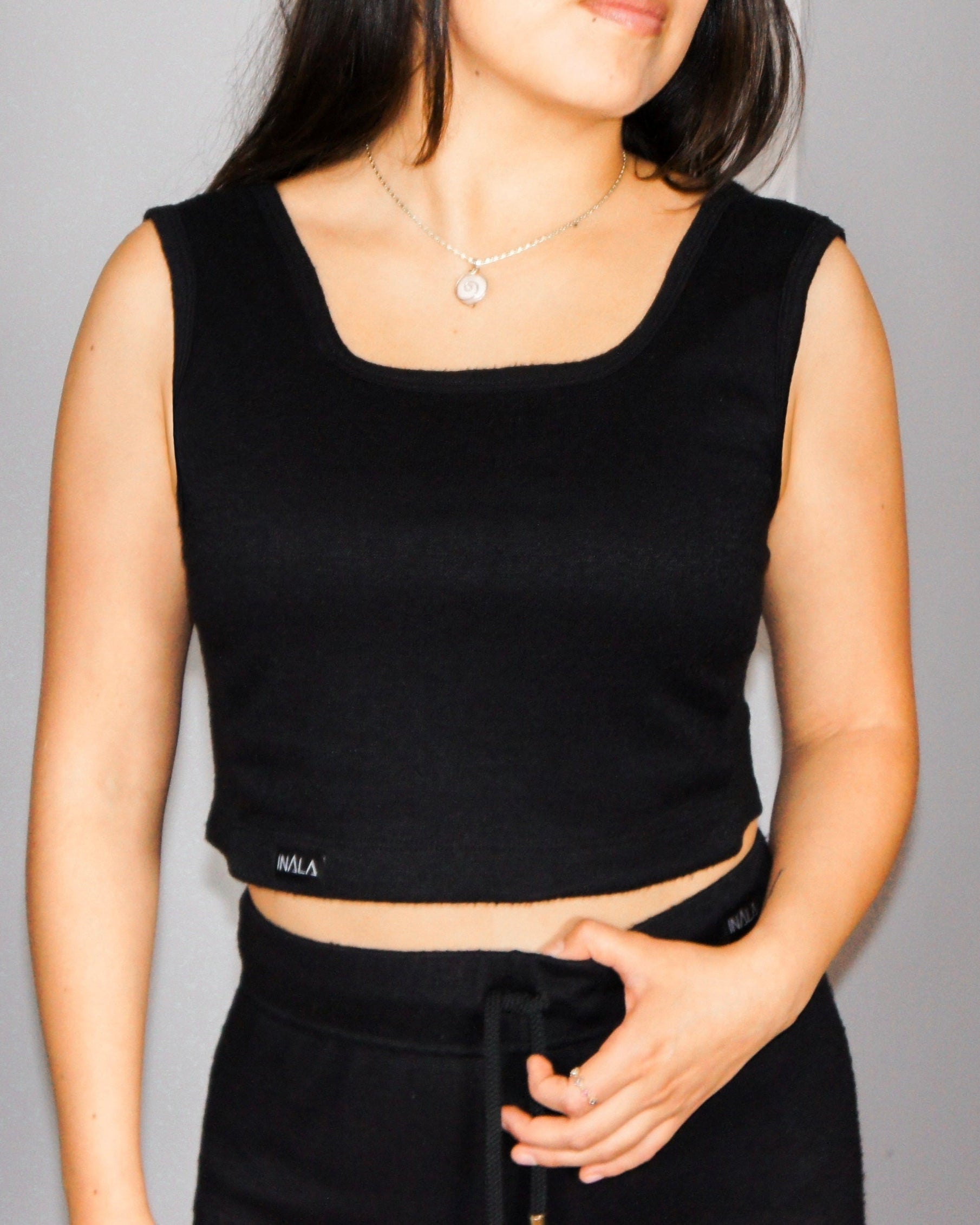 Feeling Inspired- Crop top-Black