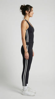Freedom Duo Stripe Leggings - Black