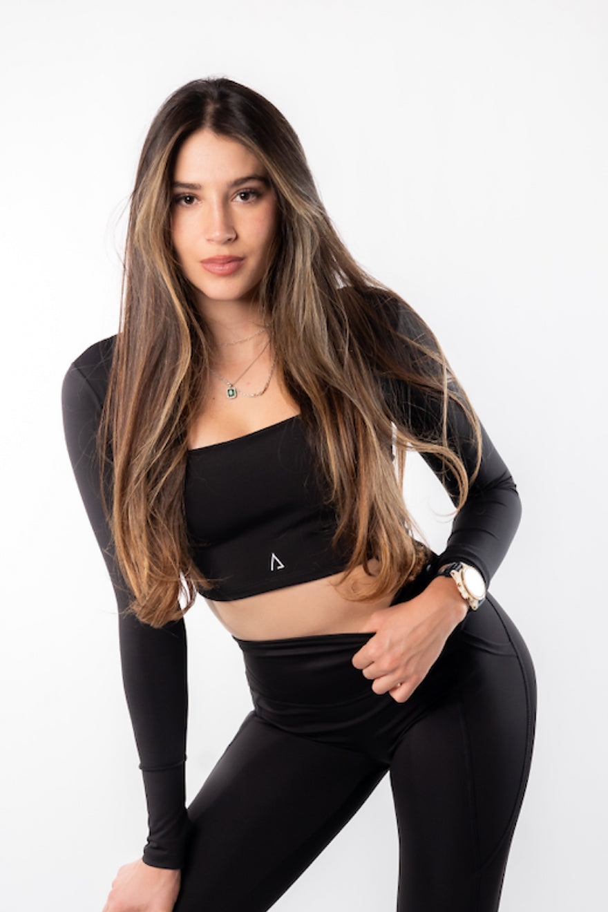 Flow Crop Top de manga larga