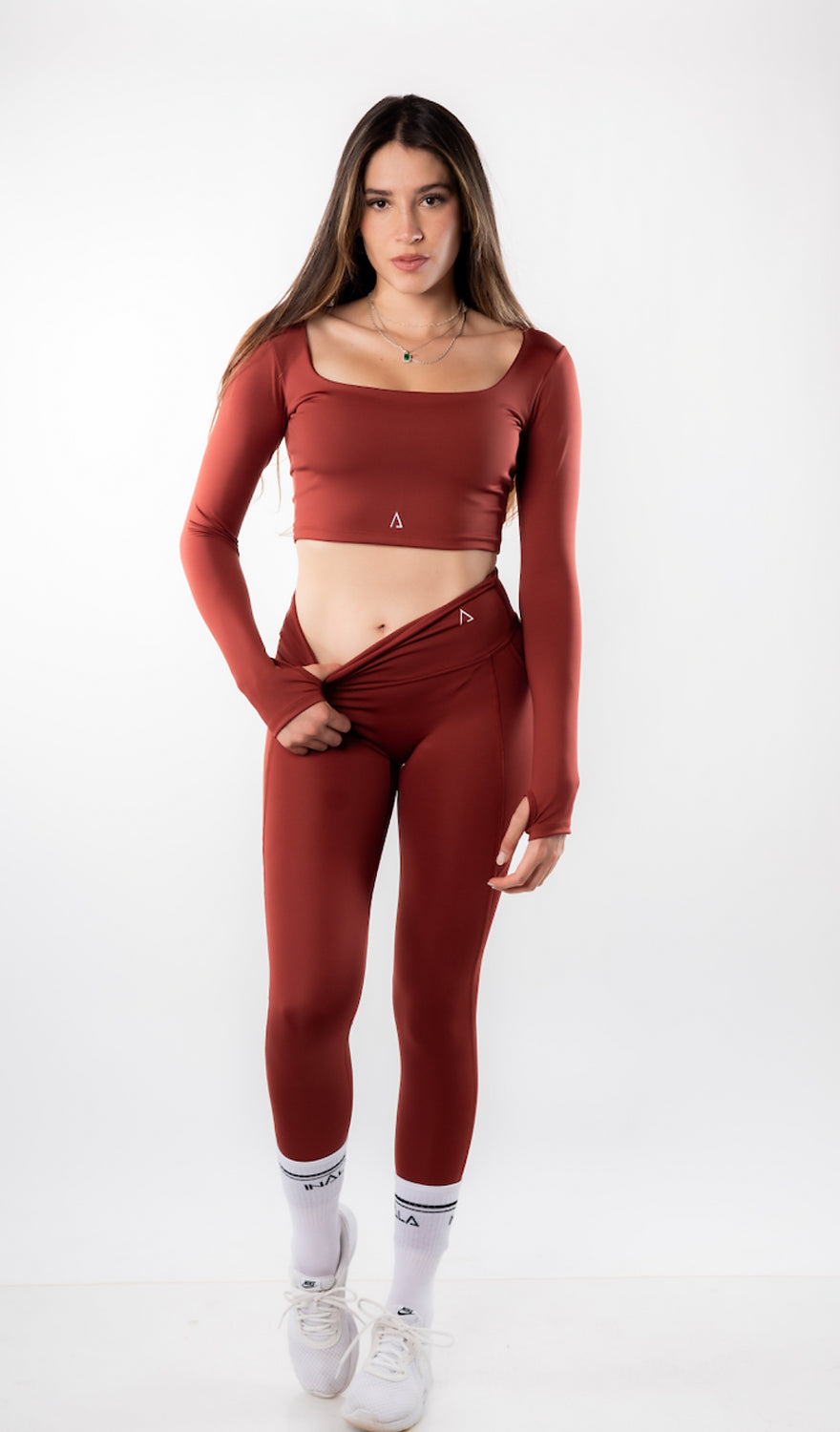 Flow Leggings con bolsillos laterales- Terracota