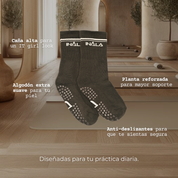 Pilates Flow Socks- Dark Brown