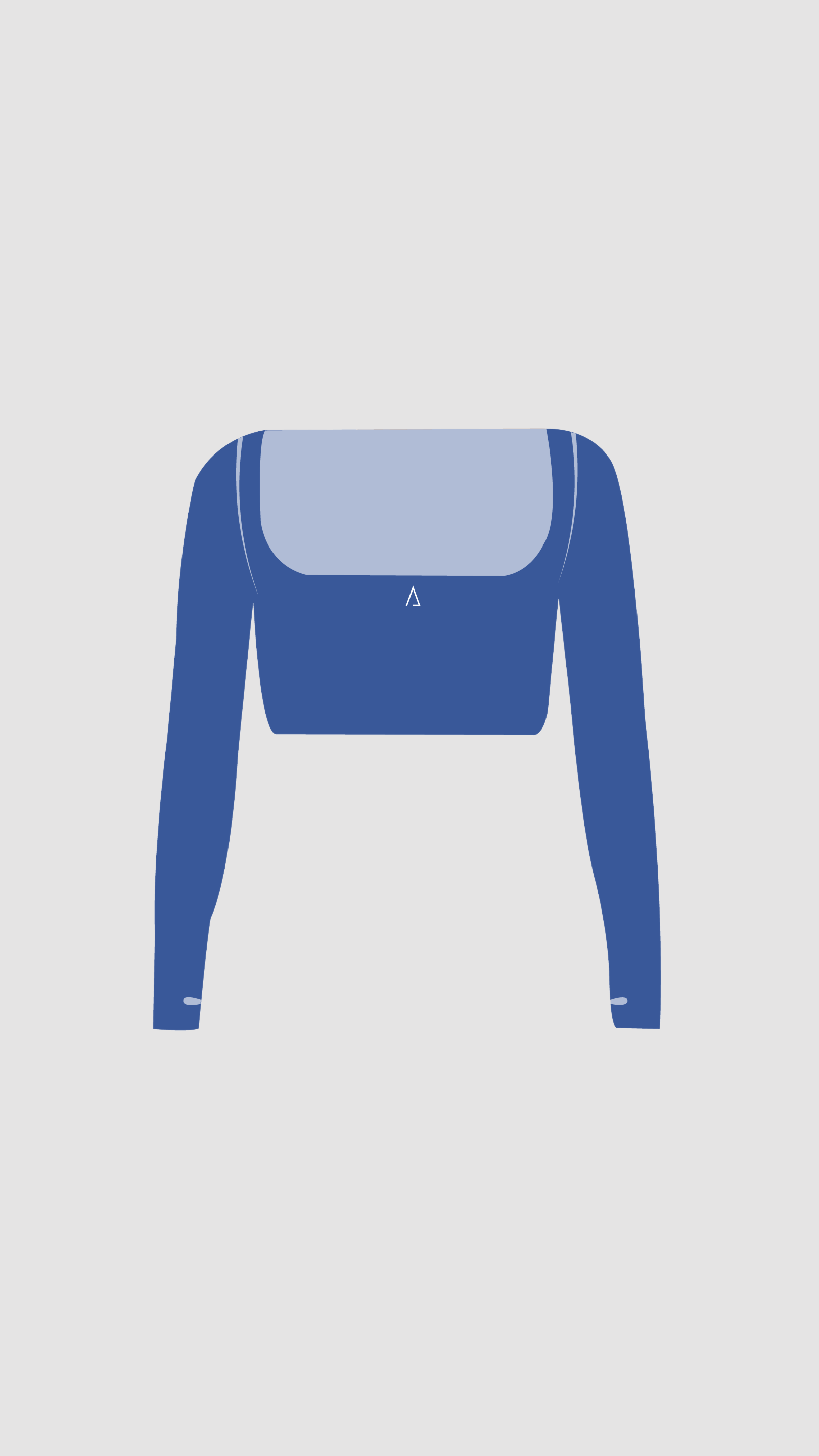 Dynamic Crop Top de manga larga- Electric Blue